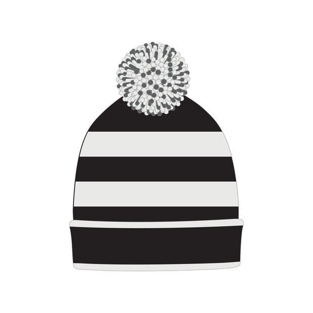 Accessories Knitted Beanie with Pompoms