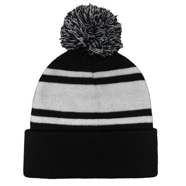 B1900 Headwear24 Cuffed Knitted Pom Pom Beanie