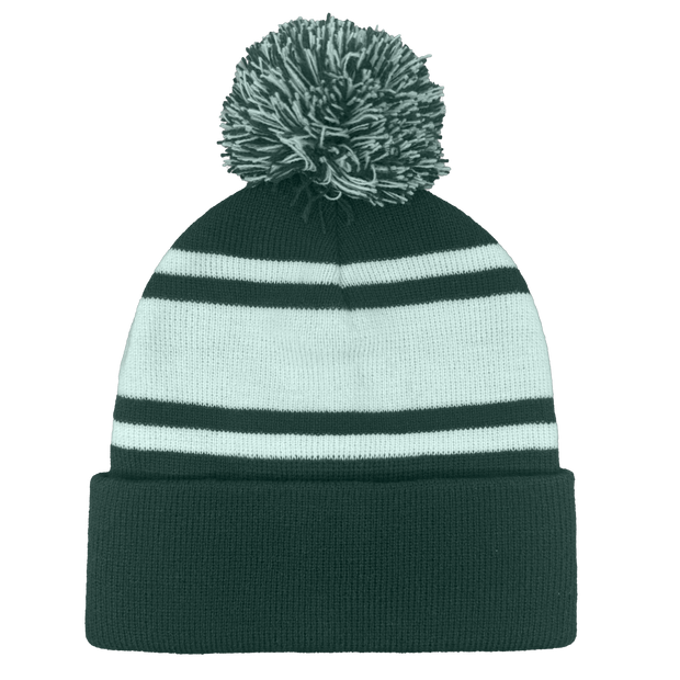 B1900 Headwear24 Cuffed Knitted Pom Pom Beanie
