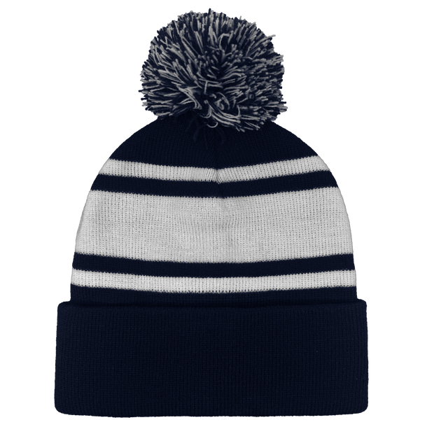 B1900 Headwear24 Cuffed Knitted Pom Pom Beanie