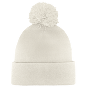 B1900 Headwear24 Cuffed Knitted Pom Pom Beanie