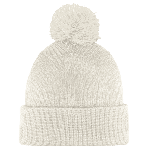 B1900 Headwear24 Cuffed Knitted Pom Pom Beanie