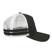 F24503 Headwear24 Striped Trucker Cap
