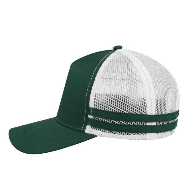 F24503 Headwear24 Striped Trucker Cap