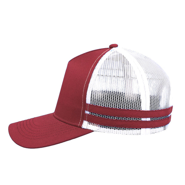 F24503 Headwear24 Striped Trucker Cap