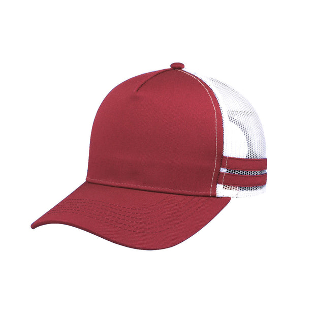 F24503 Headwear24 Striped Trucker Cap