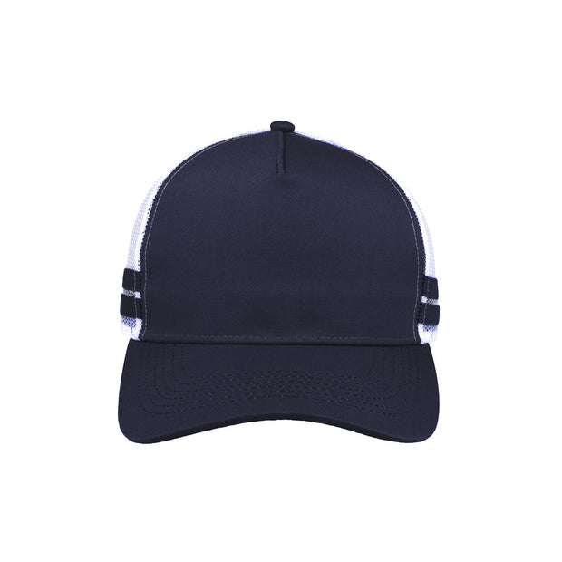 F24503 Headwear24 Striped Trucker Cap