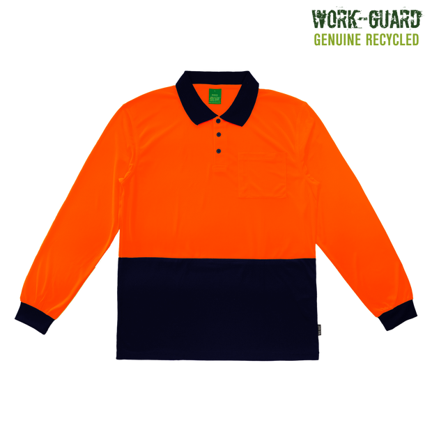 R482X Workguard <b>Recycled</b> Hi Vis Longsleeve Polo