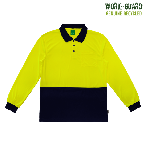 R482X Workguard <b>Recycled</b> Hi Vis Longsleeve Polo