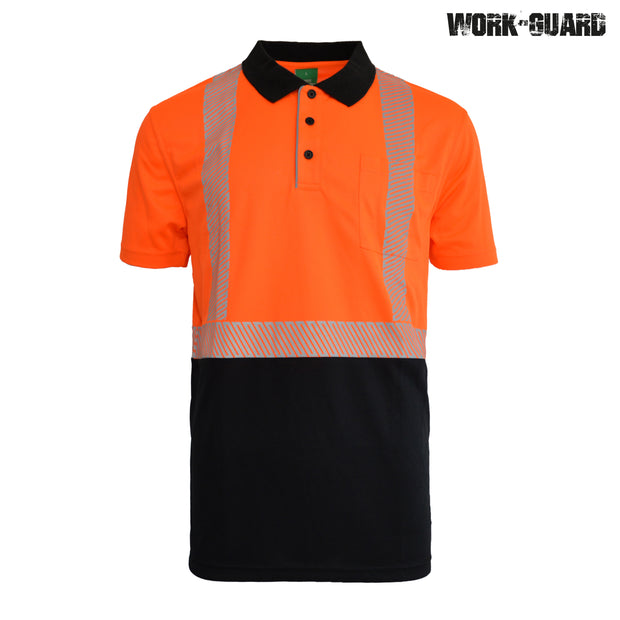 R485X Workguard <b>Recycled</b> Hi Vis Short Sleeve Day/Night Polo