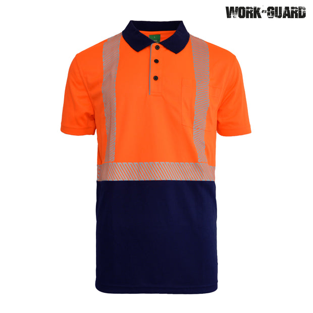 R485X Workguard <b>Recycled</b> Hi Vis Short Sleeve Day/Night Polo