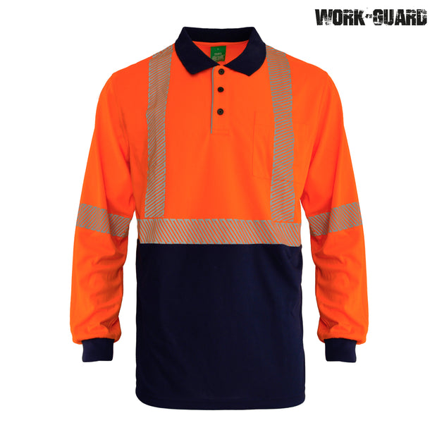 R486X Workguard <b>Recycled</b> Hi Vis Long Sleeve Day/Night Polo