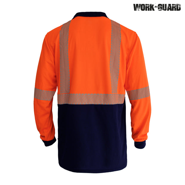 R486X Workguard <b>Recycled</b> Hi Vis Long Sleeve Day/Night Polo