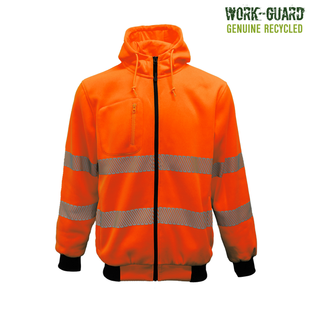 R503X Workguard <b>Recycled</b> Hi Vis Day/Night Zipped Hoodie